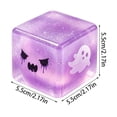 thumbnail image 3 of Halloween Squishy Ice Cube Stress Balls, Glitter Slow Rebound Square Ghost Squishy, Cute Spooky Sensory Toy for Anxiety Relief, Halloween Holiday & Birthday Gift Party Favor, 1PC Purple, 3 of 9