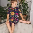 thumbnail image 4 of Fotbe Cinco De Mayo Floral Pijama Estampada de 2 Piezas para Niños – Ropa de Dormir de Manga Corta Cómoda para Niños y Niñas, Camiseta y Shorts de Algodón-Medium, 4 of 6