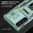 thumbnail image 3 of Decase For Samsung Galaxy A14 6.6 inch Case with Slide Camera Lens Protector Shockproof Magnetic Heavy Duty Case Cover,Green, 3 of 7