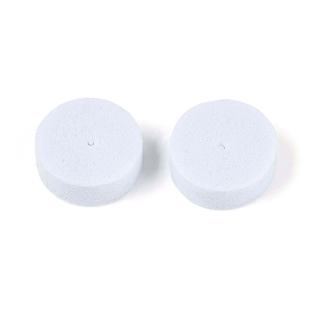 Polystyrene Foam Earring Pads for Ear Nuts Earring Backs WhiteSmoke 12~13x12~13x4~5mm Hole: 1mm about 10000pcs/set