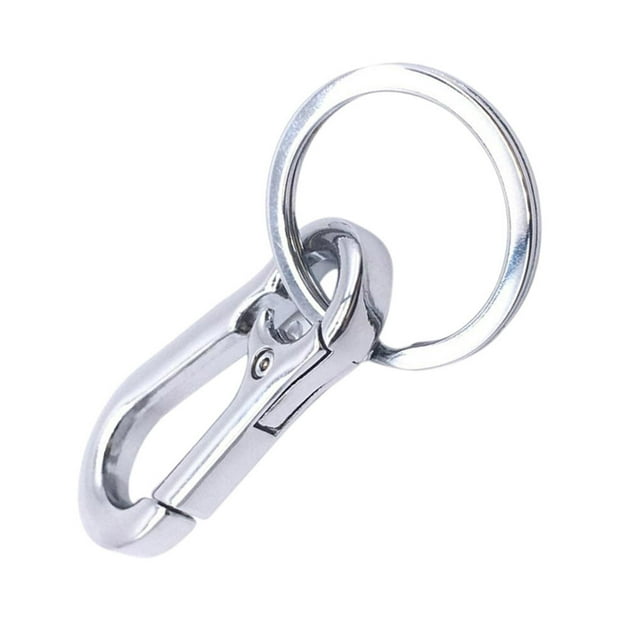 3Pcs Alloy Carabiner Clip Key Ring Rustproof Polished Keychain Key Ring Vehicle Car Keyring