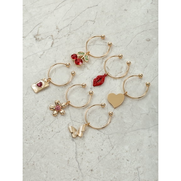 Packed Party 6 Piece Feeling the Love Wine Charms