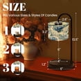 thumbnail image 2 of Candle Warmer Lamp with Timer Dimmable Blue White Hydrangea Floral Soft Watercolor Style Wax Melt Warmer for Jar Candles with 4 Bulbs Vintage Birthday Gifts for Women, Mom, Female Friend, 2 of 8