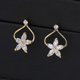thumbnail image 2 of Exquisitos pendientes con elegantes pendientes de circonita para mujer y niña - Erz00121 (blanco), 2 of 4