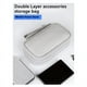 thumbnail image 3 of Bolsa de Almacenamiento PortáTil de Dos Niveles para Productos Digitales: Organizador de Viaje para Cables USB, Auriculares y Accesorios, Color Gris, 3 of 5