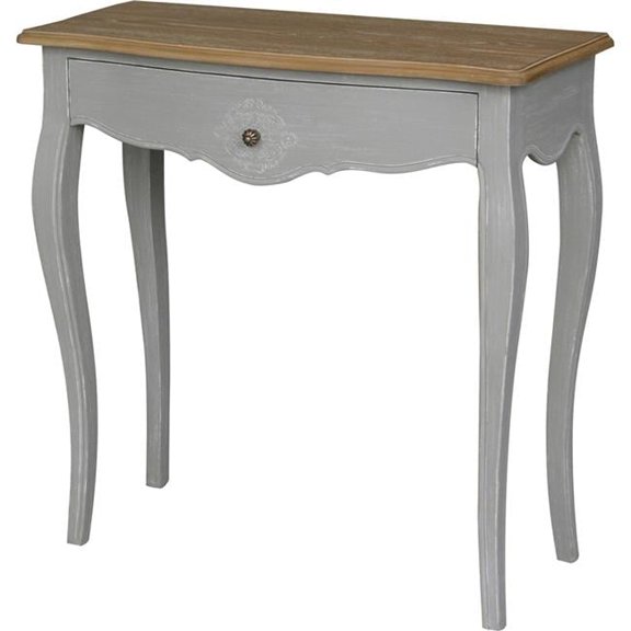 Ashbury Stradivarius Oak Veneer One-Drawer Console Table, Antique Grey