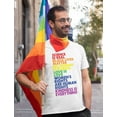thumbnail image 6 of Rainbow Quote Gay Pride Shirt for Men - Love is Love and Equality Slogans - Supportive LGBTQ Apparel - Comfortable and Breathable Fit - Large White, 6 of 6