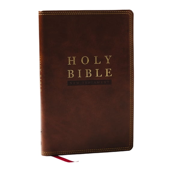 NKJV Super Giant Print New Testament, Brown Leathersoft, Red Letter, Comfort Print, (Hardcover)