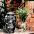 thumbnail image 4 of FOREVER URNS Adult Cremation Urn Black Smoke For Human Ashes, Handcrafted 220 Cu. In With Velvet Bag., 4 of 5