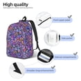 thumbnail image 5 of Xecao Watercolor Butterflies for Canvas College Laptop Backpack, Durable Rucksack Travel Notebook Bag School Backpack Book Bag for Men Women, 5 of 8