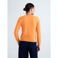 thumbnail image 3 of Free Assembly Women's and Women's Plus Cashmere Cable Knit Sweater with Puff Sleeves, Midweight, Sizes XS-4X, 3 of 5
