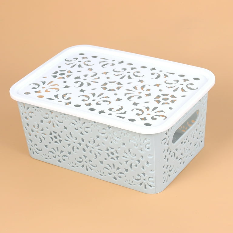 Patterned plastic cheap storage boxes