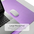 thumbnail image 3 of Desk Mat, Mouse Pad,Waterproof Desk Pad,Large Mouse pad for Desk, Leather Desk Pad Large for Keyboard and Mouse,Dual-Sided Mouse Mat for Office (35.4" x 17", Aconite Violet+Eosine Pink), 3 of 6