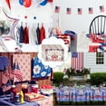 thumbnail image 4 of XMMSWDLA Memorial Day Placemat Patriotic Freedom Stars Place Mats 4th of July Veterans Plastic Table Mats Independence Day Holiday Table Placemats for Indoor Outdoor Party Dining, 4 of 5