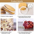 thumbnail image 4 of Glass Storage Jar - 4 pieces 1400ML Airtight glass container, used for airtight storage, can hold all kinds of cereals, tea, snacks, dried fruits, etc, 4 of 4