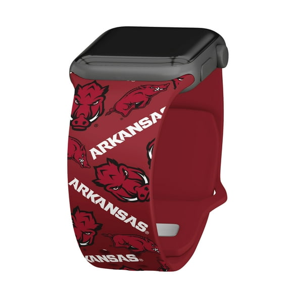 Arkansas HD Scattered Logo Unisex Watch Band for Apple Watch, 42/44/45/49mm(46mm Series 10) Short by Affinity Bands