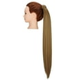 thumbnail image 2 of SAYFUT Long Straight Clip in Ponytail Extension,20/28 Inch Wrap Around Drawstring Pony Tail Hair Extension Synthetic Hairpiece Hair Piece for Women (1B#140-160g), 2 of 8