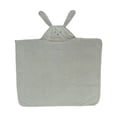 thumbnail image 2 of Toallita de microfibra ultra suave BABY INC Bunny gris unitalla 0 a 4 años 90 x 75 cm, 2 of 3