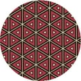 thumbnail image 1 of Ahgly Company Tapis d'Intérieur Rond Lavable en Machine Brun Terre de Sienne Transitionnel, 5 Pieds Rond, 1 of 7