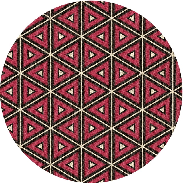 Ahgly Company Tapis d'Intérieur Rond Lavable en Machine Brun Terre de Sienne Transitionnel, 5 Pieds Rond