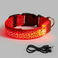 thumbnail image 2 of Spencer LED Light Up Dog Collar for Night Safety, USB Rechargeable Glowing Pet Dog Collar for Small Medium Large Dogs "XL,Red", 2 of 10