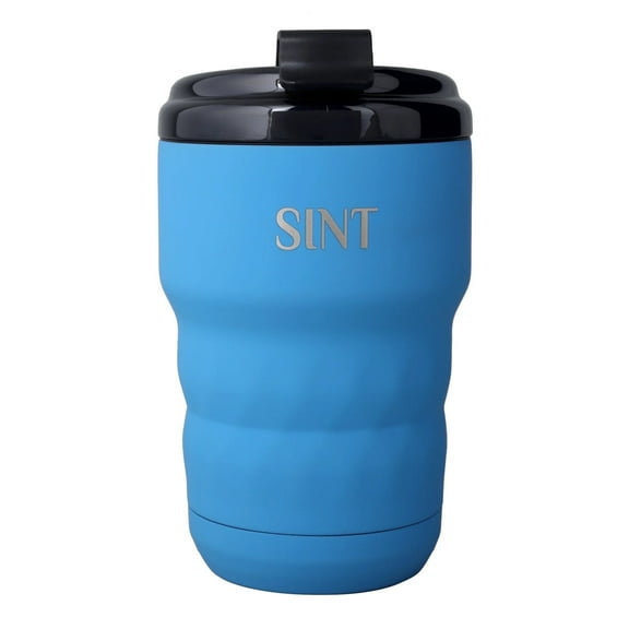 SINT Insulated Coffee Mug 12 oz, Insulated Coffee Cups with Flip Lid, Stainless Steel Coffee Mugs Spill Proof, Double Wall Vacuum Tumblers, Reusable To Go Mug for Hot/Ice Coffee Tea - Blue