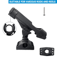 thumbnail image 3 of 2 Pack Fishing Rod Holders for Boat Adjustable Kayak Rod Holder Side Deck Mount Rod Holder Boat Fishing Pole Holder, 3 of 8