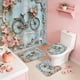 thumbnail image 5 of Accesorios de baño Cortina de ducha de San Valentín con lazo Impresión digital en tinta rosa Cortina divisoria impermeable para baño Conjunto de baño de poliéster, 5 of 6