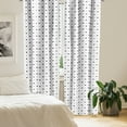 thumbnail image 2 of Ambesonne Abstract Curtains, Traditional Crown Sign, Pair of 28"x84", White Black, 2 of 5