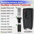 thumbnail image 3 of ECOSTAR RSC2 Garage Door Remote Control 433.92MHz, Compatible with RSC2-433, RSE2-433, RSZ1-433, 2-pack, 3 of 4