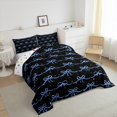 thumbnail image 3 of Homewish Cute Bowtie Bedding Comforter Set 2pcs for Kids Children Girls,Black Blue Twin Comforter Sets Microfiber,Dreamy Princess Breathable Bedding Set,Breathable Home Decor,Reversible, 3 of 8