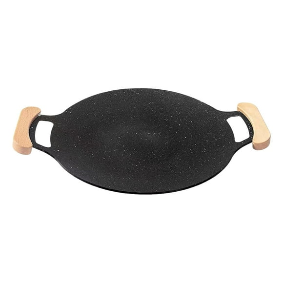 simhoa Korean BBQ Grill Pan Electric Cooktop Outdoor Grilling for Rvs Frying Picnic 32cm