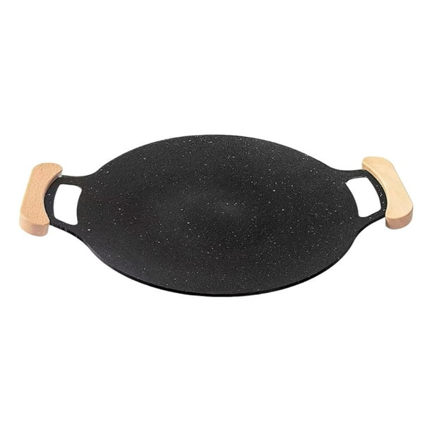 Parrilla para barbacoa coreana, sartén para crepes, sartén para asar, revestimiento para cocinar al aire libre, barbacoa para 32 cm