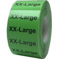 thumbnail image 1 of Light Green XX-Large Color Coding Clothing Size Strip Stickers | 1.25 x 5" Inches | 125 Pack, 1 of 1