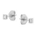 thumbnail image 2 of Unique Moments 0.25ct Lab Grown Emerald Cut Diamond Stud Earrings for Women 10K White Gold, 2 of 5