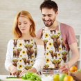 thumbnail image 3 of Beige Highland Cow Sunflower Pattern Apron-Garden Aprons for Women with Pockets-Cotton Linen Waterproof Kitchen Cooking Gardening Aprons Adjustable for Kitchen,Cooking,BBQ and Salon 33x27 Inch, 3 of 7