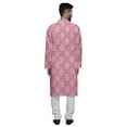 thumbnail image 3 of Atasi Mandarin Collar Printed Long Mens Kurta Pajama Set Boys Casual Wear, 3 of 4