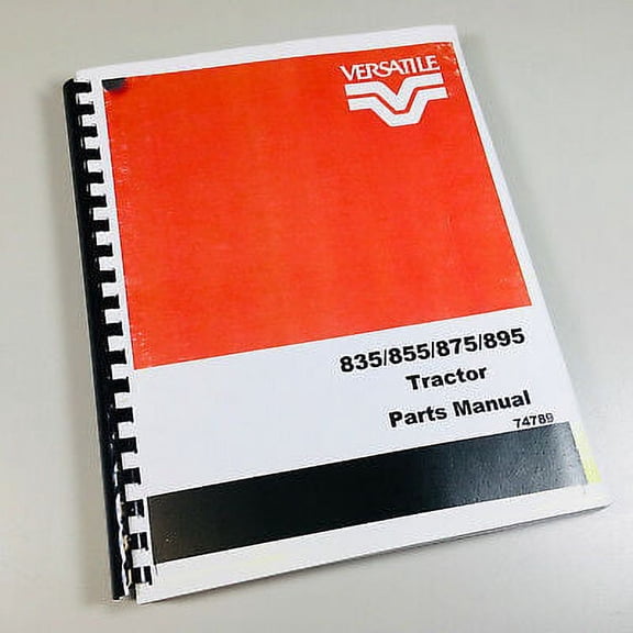 Versatile 835 855 875 895 Tractor Parts Manual Catalog Engine Chassis