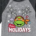 thumbnail image 3 of Teenage Muntant Ninja Turtles - Happy Holidays - Toddler And Youth Raglan Graphic T-Shirt, 3 of 4