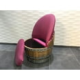 thumbnail image 2 of Burgundy Oak Barrel Chair, Handmade Wine and Whiskey Barrel Chair, Hidden Storage, Free Shipping - Family Business, 2 of 6