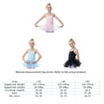 thumbnail image 3 of Sonducket Traje de correa de Ballet de Color sólido de diseño Simple para niña, traje de práctica de entrenamiento de baile con ropa de Vestidos Azul 150cm, 3 of 6
