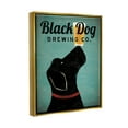 thumbnail image 3 of Stupell Industries Black Dog Brewing Antique Beer Sign Graphic Art Metallic Gold Floating Framed Canvas Print Wall Art, Design by Ryan Fowler, 3 of 6