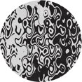 thumbnail image 1 of Ahgly Company Indoor Round Patterned Light Gray Novelty Area Rugs, 8' Round, 1 of 6