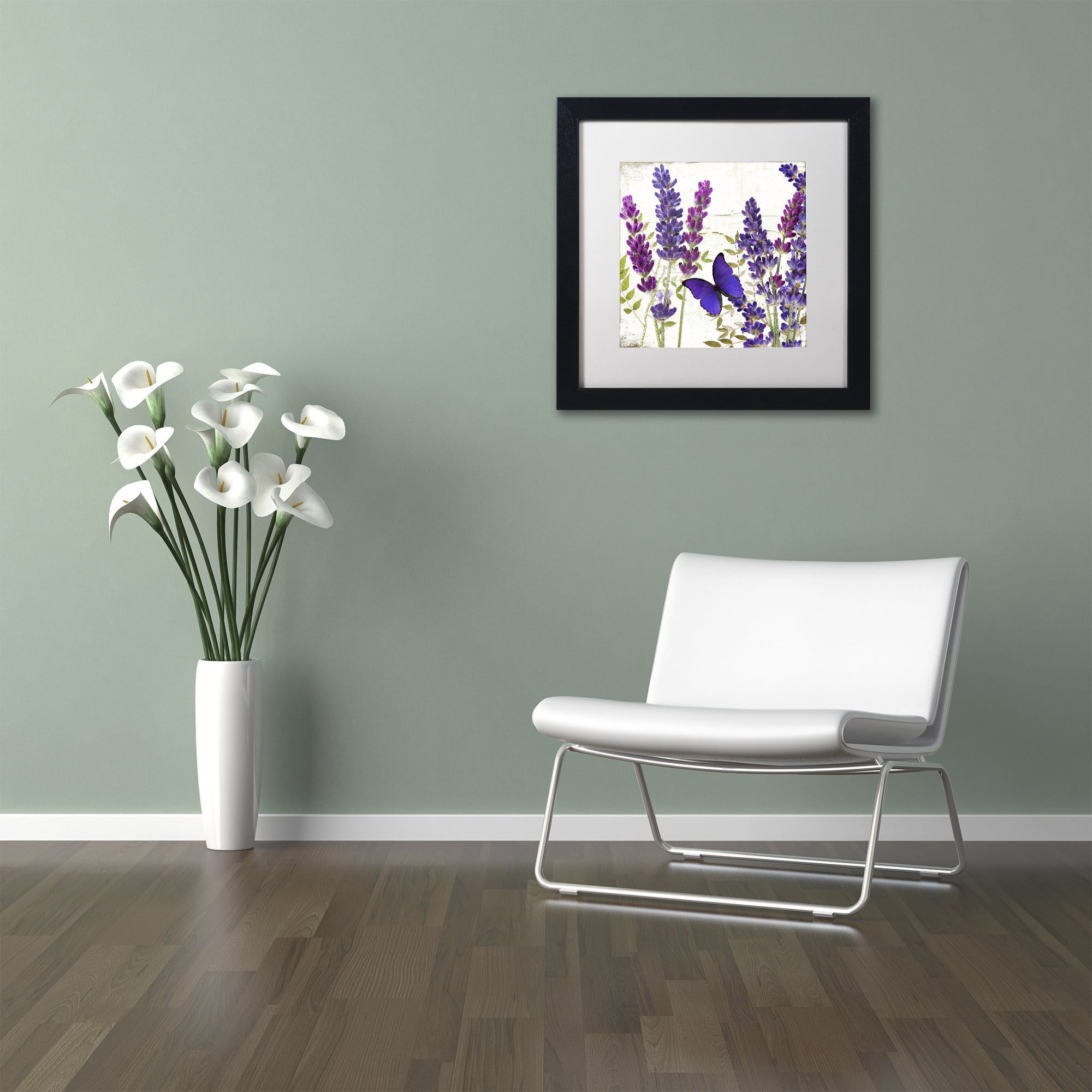 Trademark Fine Art "Lavender I" Canvas Art by Color Bakery, White Matte, Black Frame