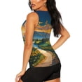thumbnail image 3 of Logiee Sunflowers At Sunset Print Women's Workout Tank Top, Dry Fit Summer Tank Top,Gym Yoga Workout Sports Tee,Sleeveless Athletic Shirts-Medium, 3 of 7