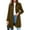 Brown, variant on Women's Winter Outerwear Overcoat Lapel Collar Mid Length A-line Single Breasted Pea Coat Fall Slim Fit Tops Gray XXL