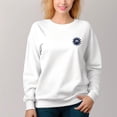 thumbnail image 3 of Women's  Crew Neck Pullover Cozy Clothes Autumn Winter-Columbus Day Blue Print, 3 of 16