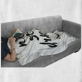 thumbnail image 5 of Lettering Soft Flannel Fleece Blanket, Never Stop Dreaming Message Written in Murky Grunge Tones Psychological, Cozy Plush for Indoor and Outdoor Use, 70" x 90", Charcoal Grey White, by Ambesonne, 5 of 5