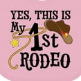 thumbnail image 4 of Inktastic Yes, This is My 1st Rodeo Cowboy Hat with Red Band, Lasso Boys or Girls Baby Bib, 4 of 4