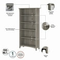 thumbnail image 4 of Bush Furniture Salinas Tall 5 Shelf Bookcase in Driftwood Gray, 4 of 9